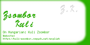 zsombor kuli business card